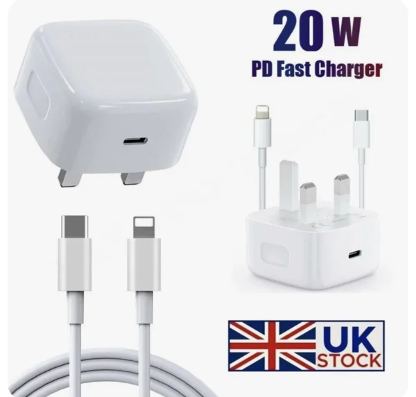 20W Apple Adapter & Cable - Image 2