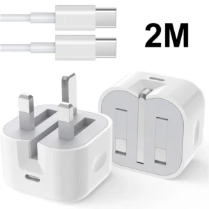 Original APPLE USB-C to USB-C 20W Charger Cube, for IPHONE+ USB C TO C CABLE 1M